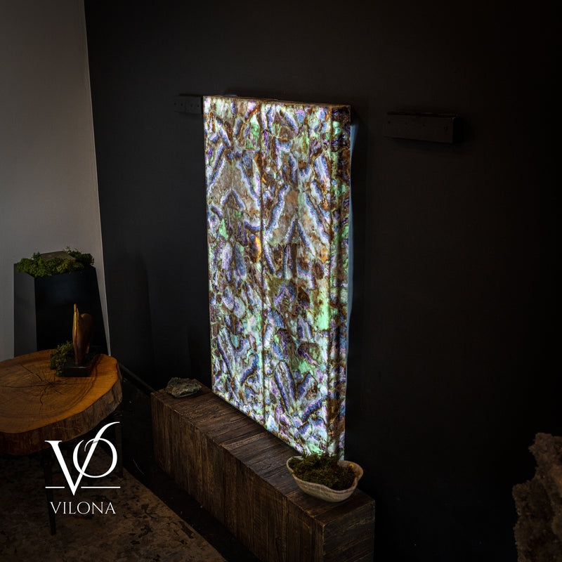 Exotic Mosaic Fluorite Crystal Wall Panels, photo 4 of 16