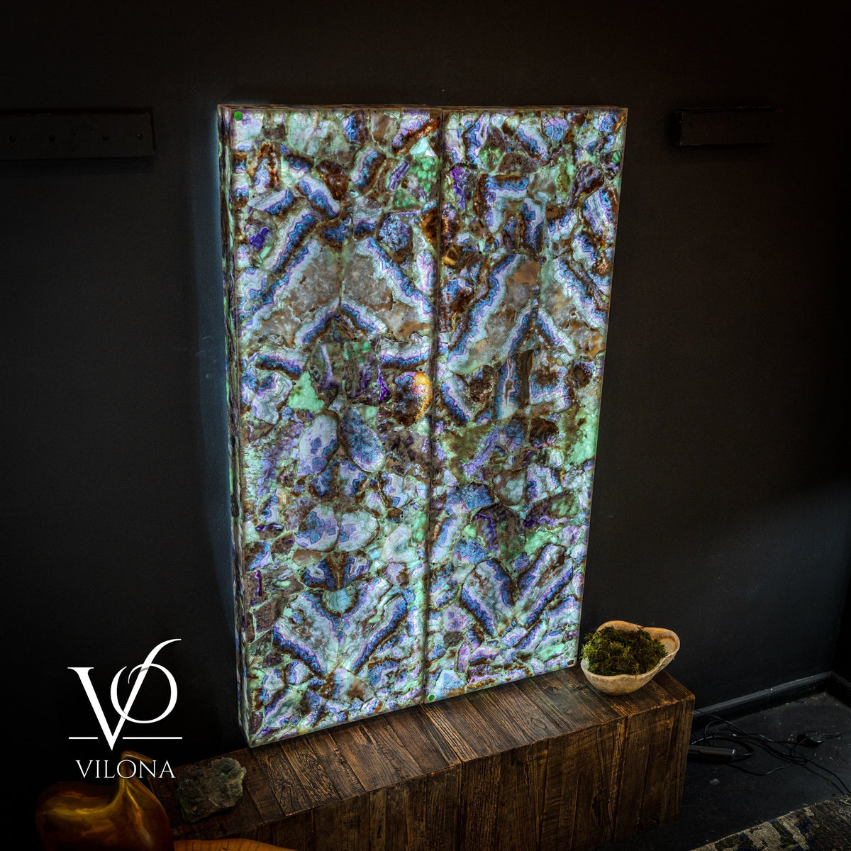 Exotic Mosaic Fluorite Crystal Wall Panels, photo 6 of 16