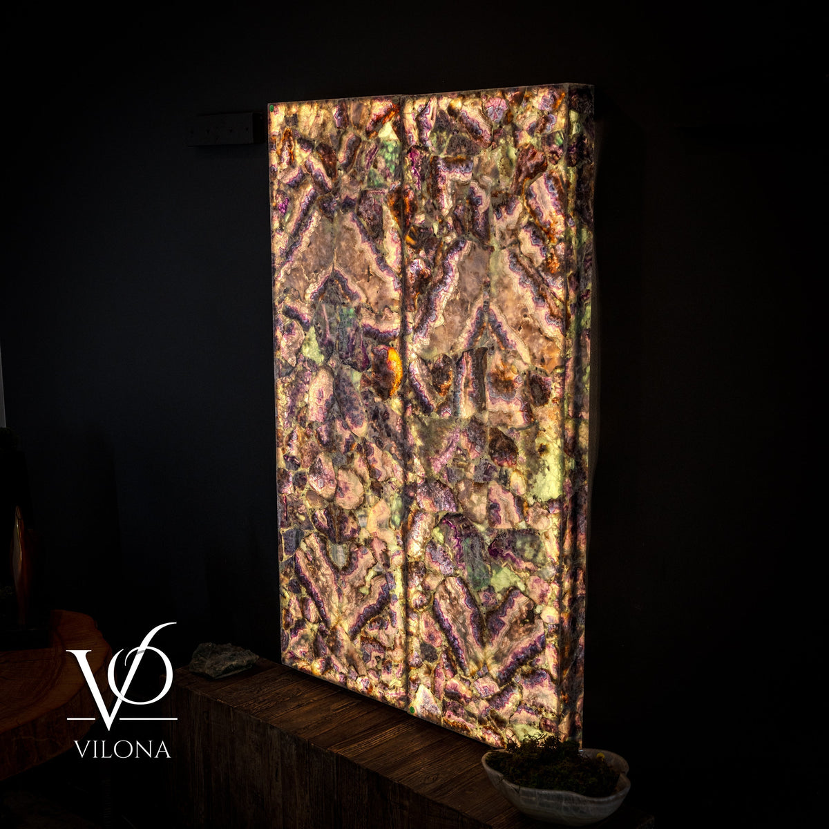 Exotic Mosaic Fluorite Crystal Wall Panels, photo 9 of 16