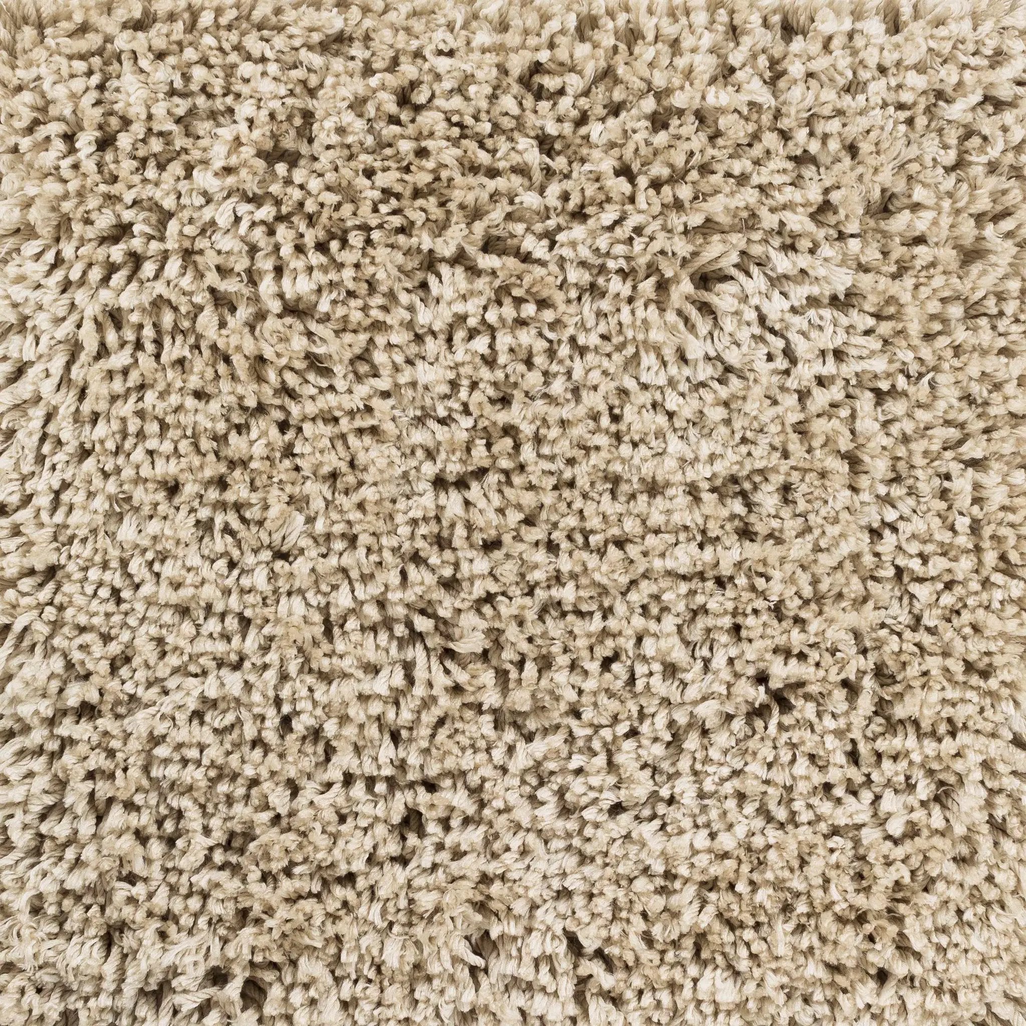 Tingly 2x3 Hand Woven Solid Cream Shag Rug - Clearance by Boutique Rugs