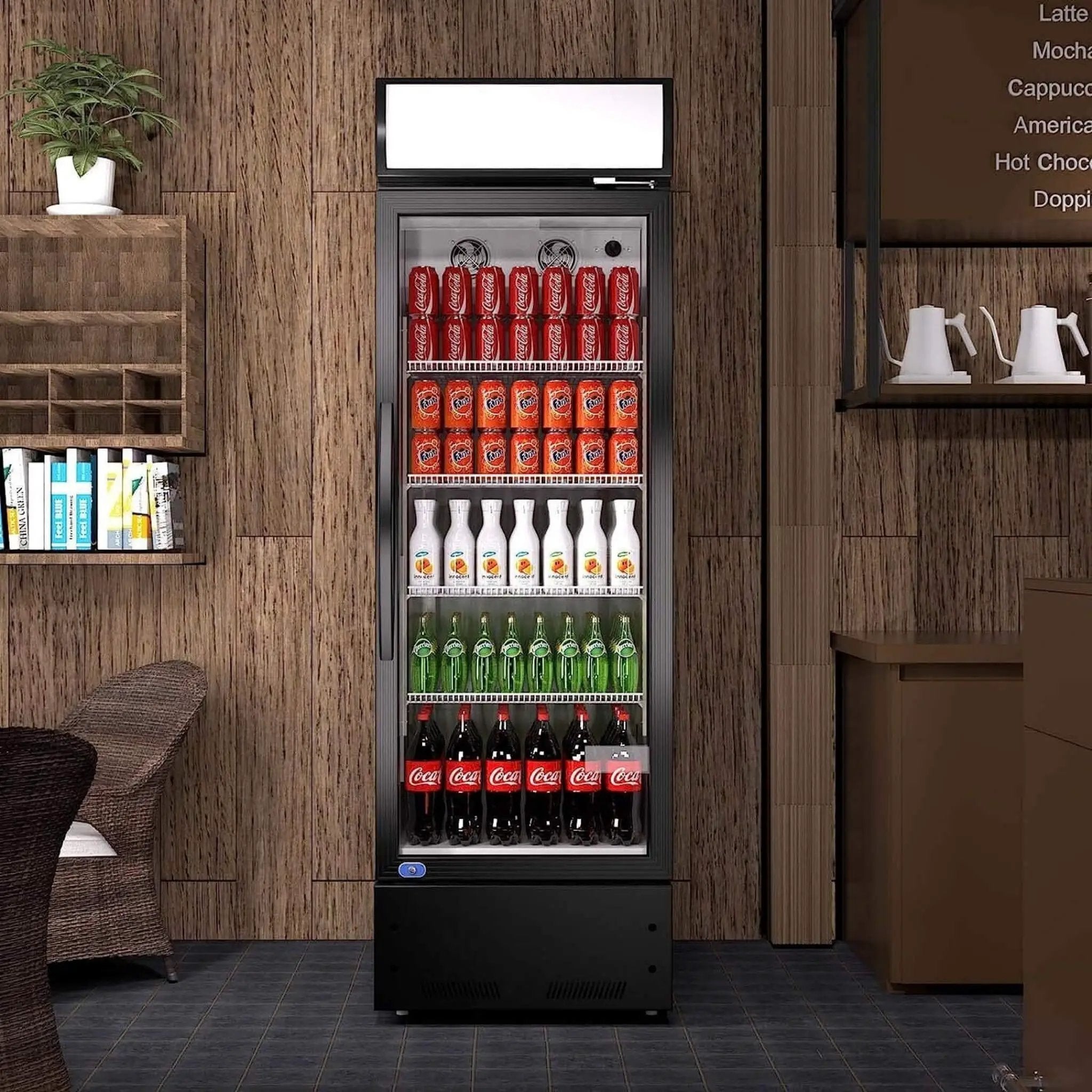 Heavy Duty Industrial Glass Door Beverage Merchandiser Refrigerator Cooler, 11 Cu.Ft (SAK04571) by SAKSBY WHOLESALE