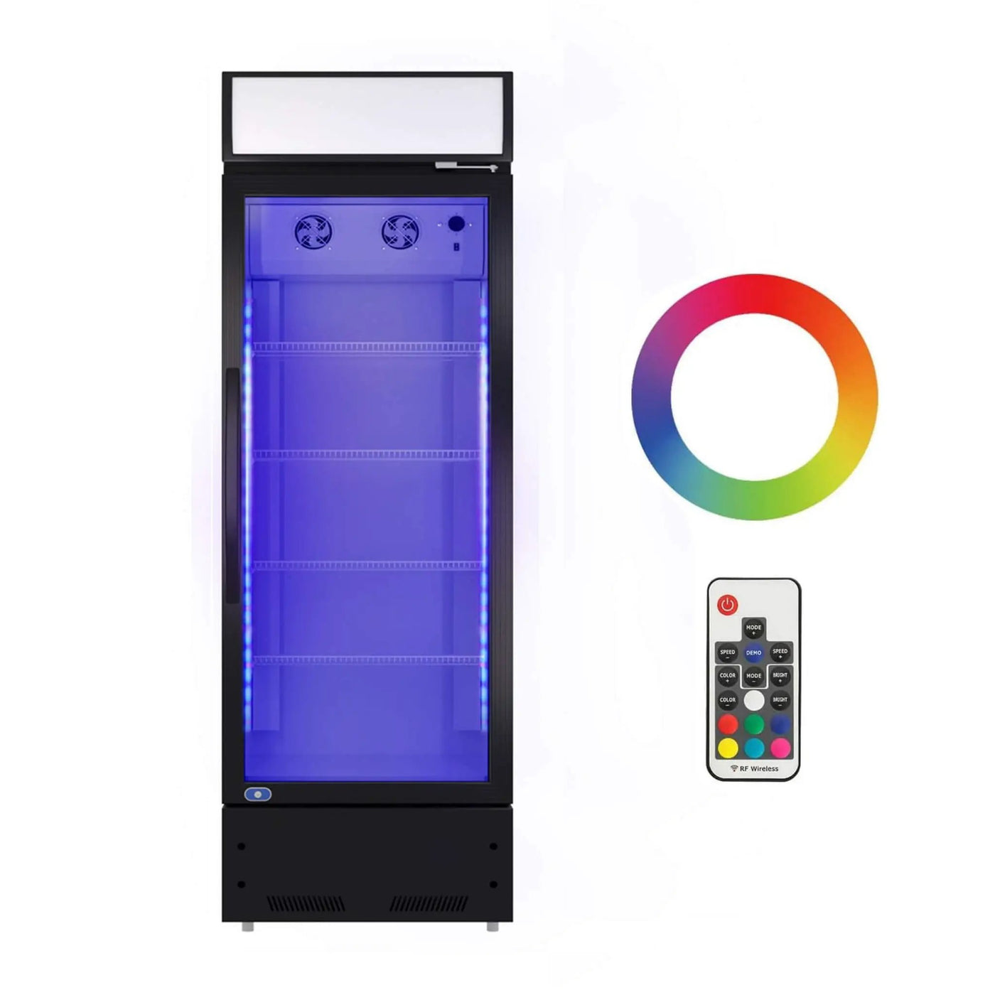 Heavy Duty Industrial Glass Door Beverage Merchandiser Refrigerator Cooler, 11 Cu.Ft (SAK04571) by SAKSBY WHOLESALE