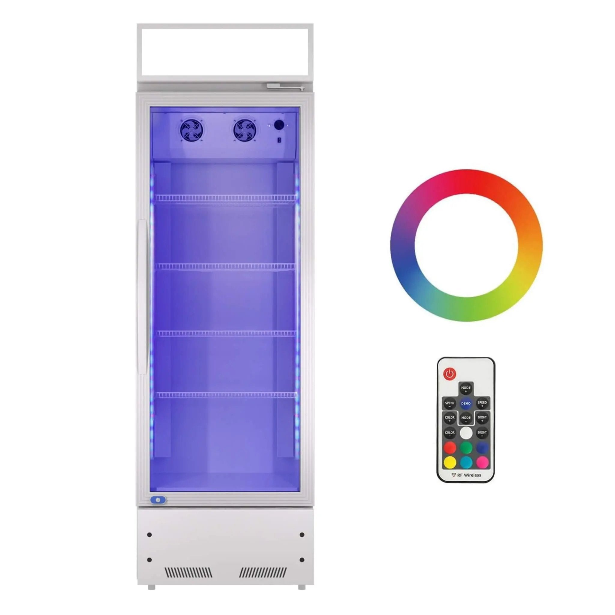 Heavy Duty Industrial Glass Door Beverage Merchandiser Refrigerator Cooler, 11 Cu.Ft (SAK04571) by SAKSBY WHOLESALE