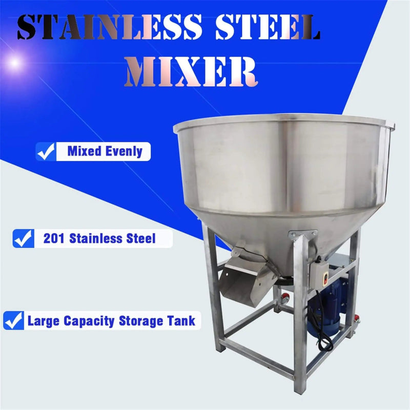 Commercial 110V 4KW Stainless Steel Vertical Feed Mixer Blender [NO PLUG] (SAK40326) by SAKSBY WHOLESALE