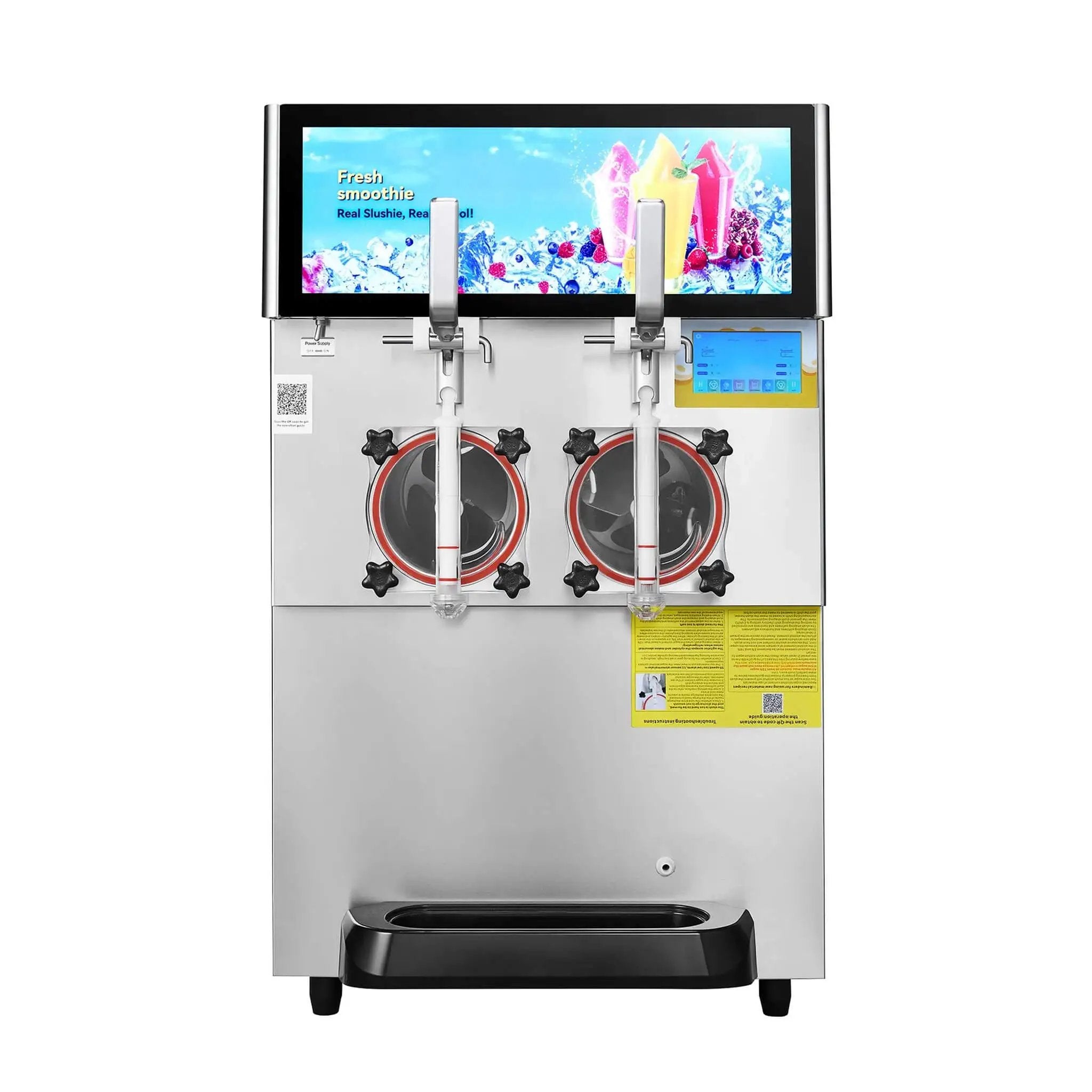 16L Commercial 1155W Double Bowl Stainless Steel Slushy Margarita Machine (SAK98402) by SAKSBY WHOLESALE