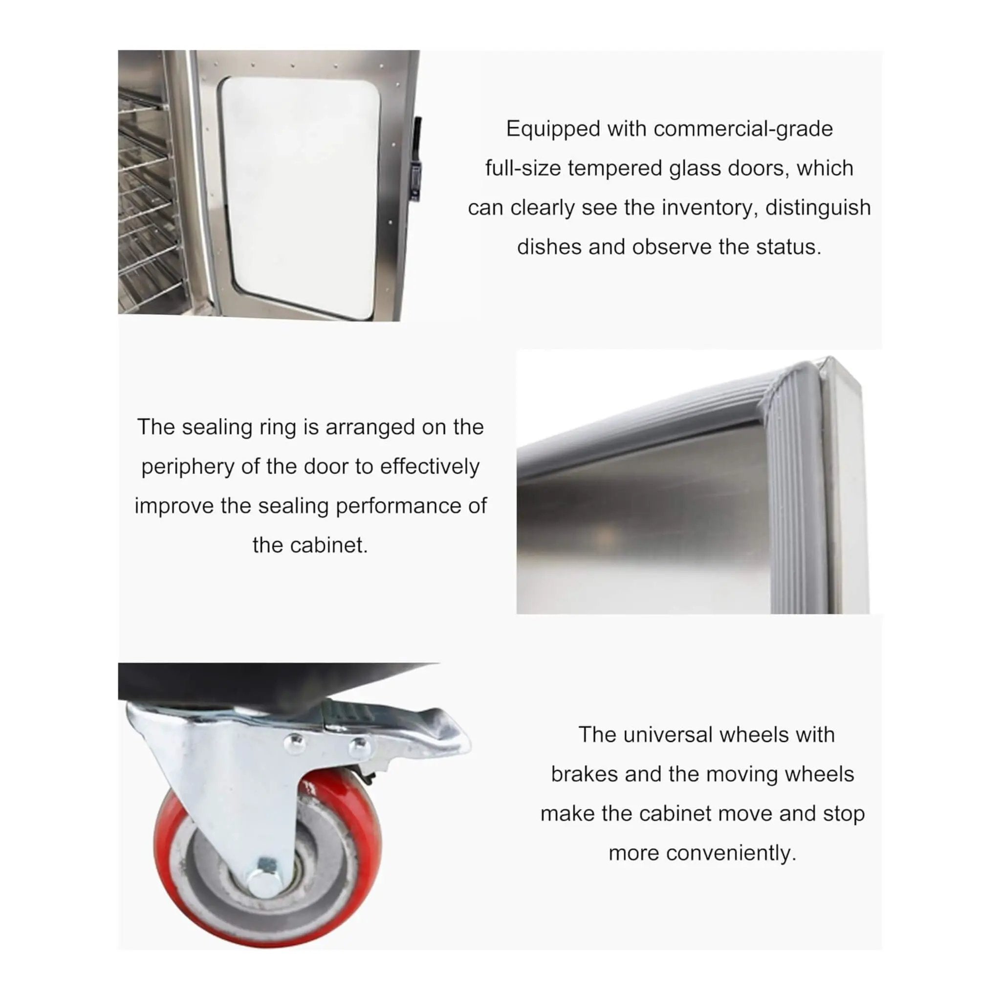 Commercial 220V 5-Layer Food Heating Cabinet With Glass Door (SAK17830) by SAKSBY WHOLESALE