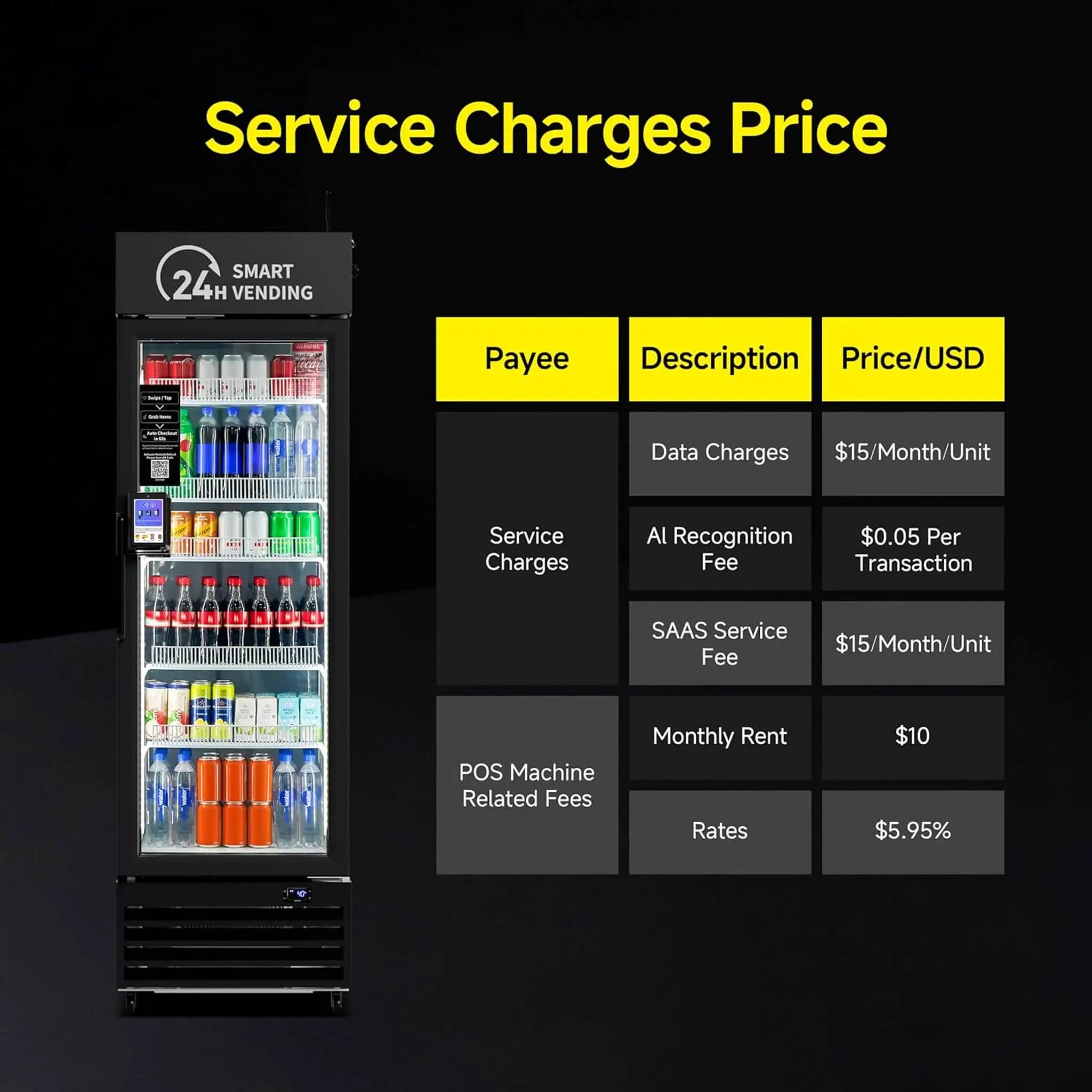 Commercial 252-Bottle AI-Powered Combo Refrigerated Vending Machine With Self-Checkout (SAK10538) by SAKSBY WHOLESALE