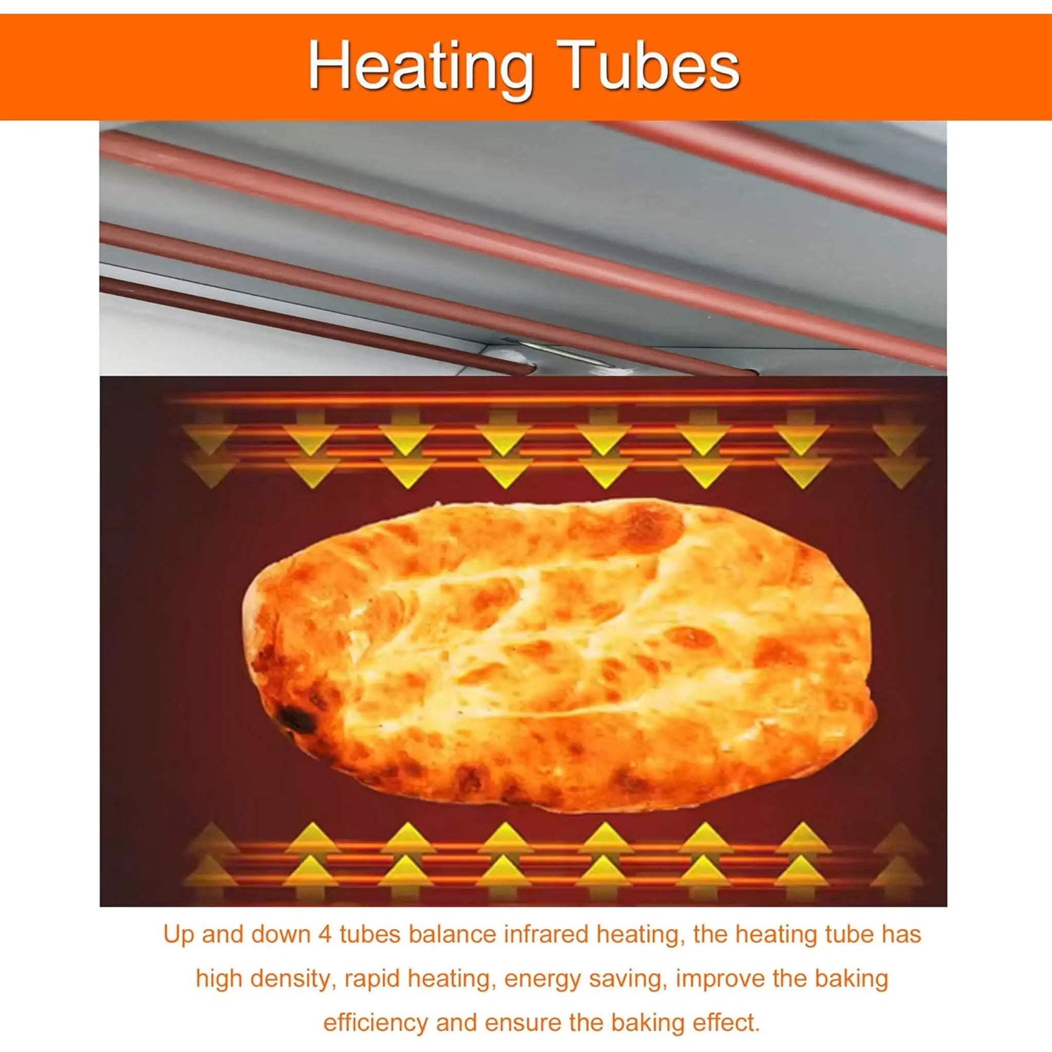 6400W Commercial Electric Double Deck Convection Baking Pizza Oven (SAK37281) by SAKSBY WHOLESALE