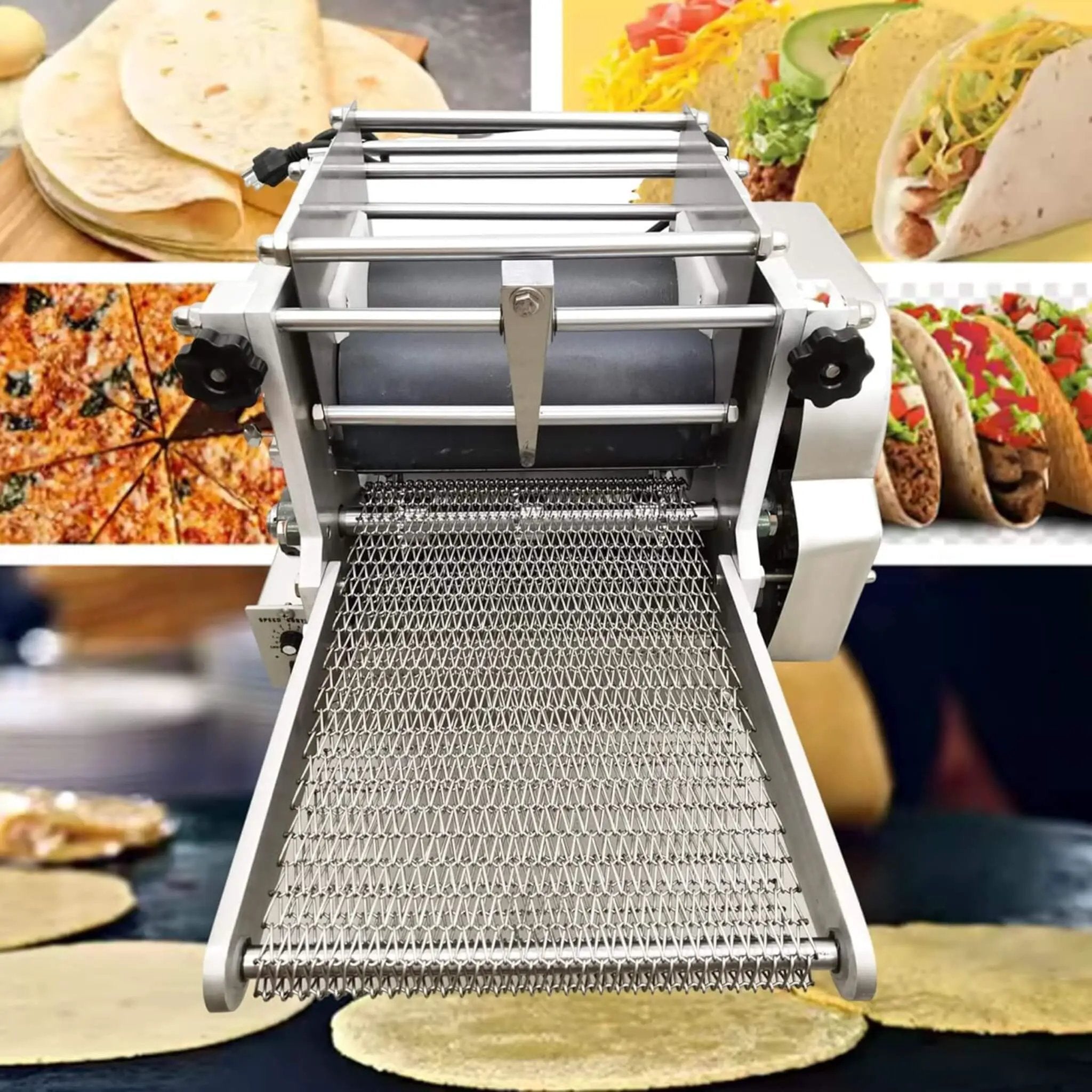 Heavy-Duty Commercial Automatic Corn Tortilla Making Machine (SAK60513) by SAKSBY WHOLESALE