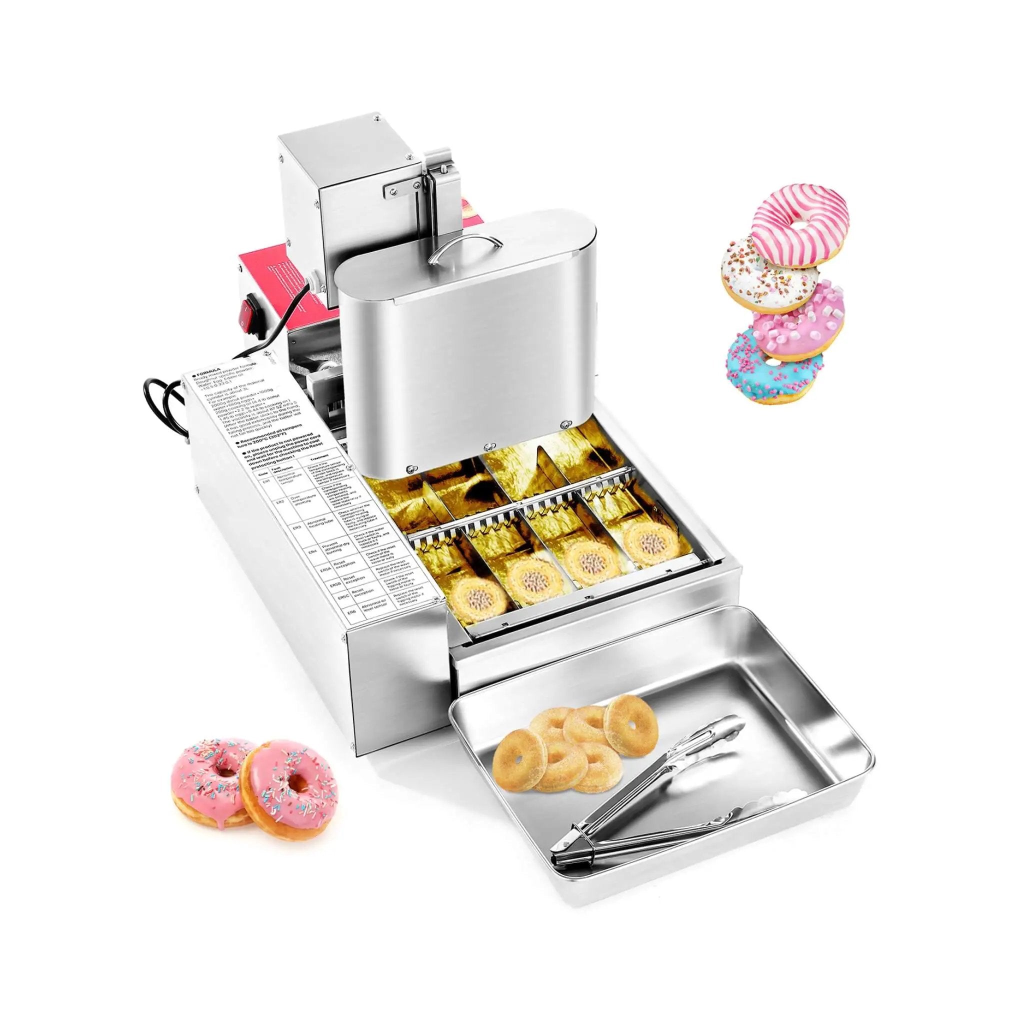 Commercial Fully-Automatic 4-Row Stainless Steel Donut Maker Machine (SAK96740) by SAKSBY WHOLESALE