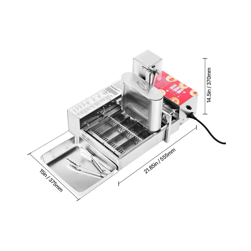 Commercial Fully-Automatic 4-Row Stainless Steel Donut Maker Machine (SAK96740) by SAKSBY WHOLESALE