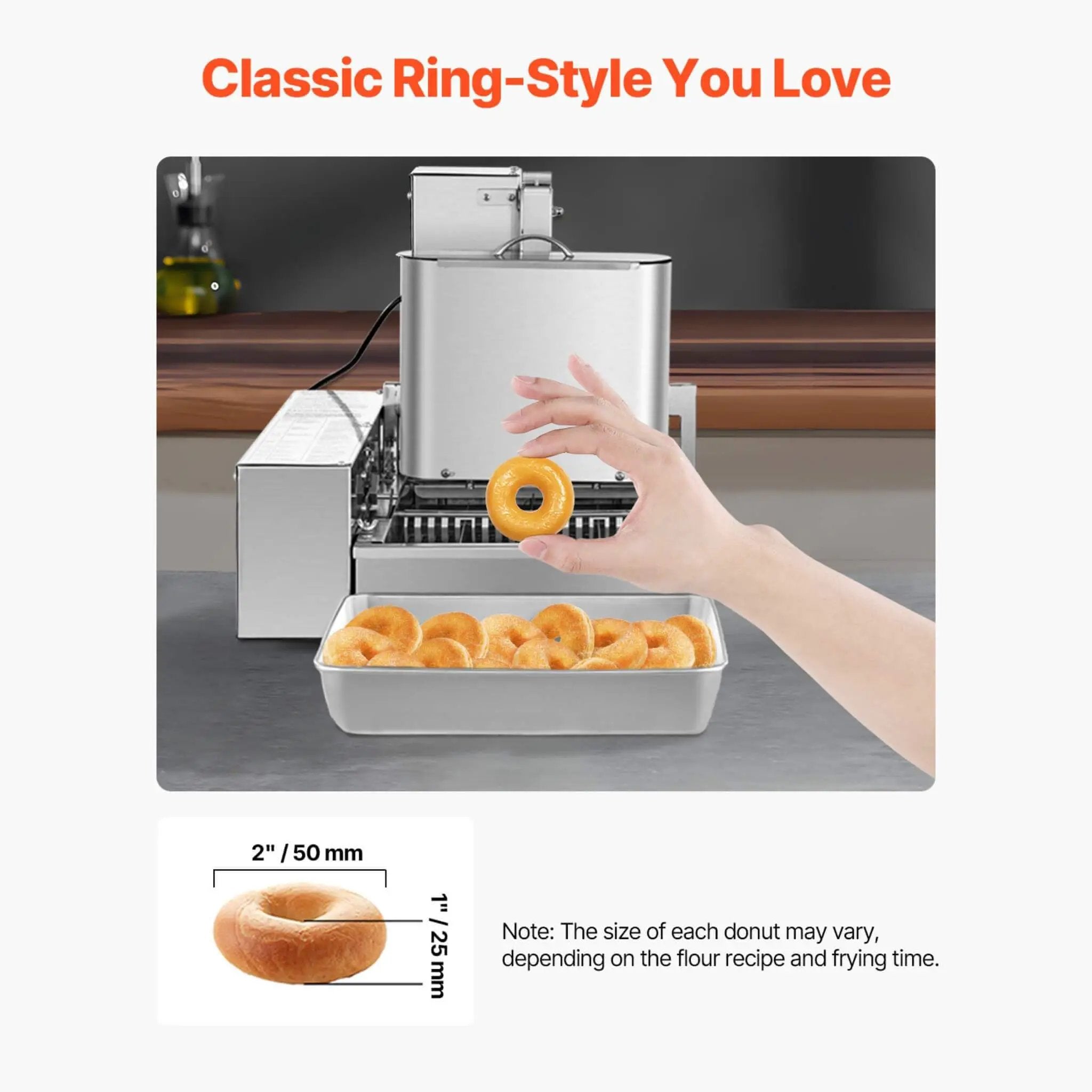 Commercial Fully-Automatic 4-Row Stainless Steel Donut Maker Machine (SAK96740) by SAKSBY WHOLESALE