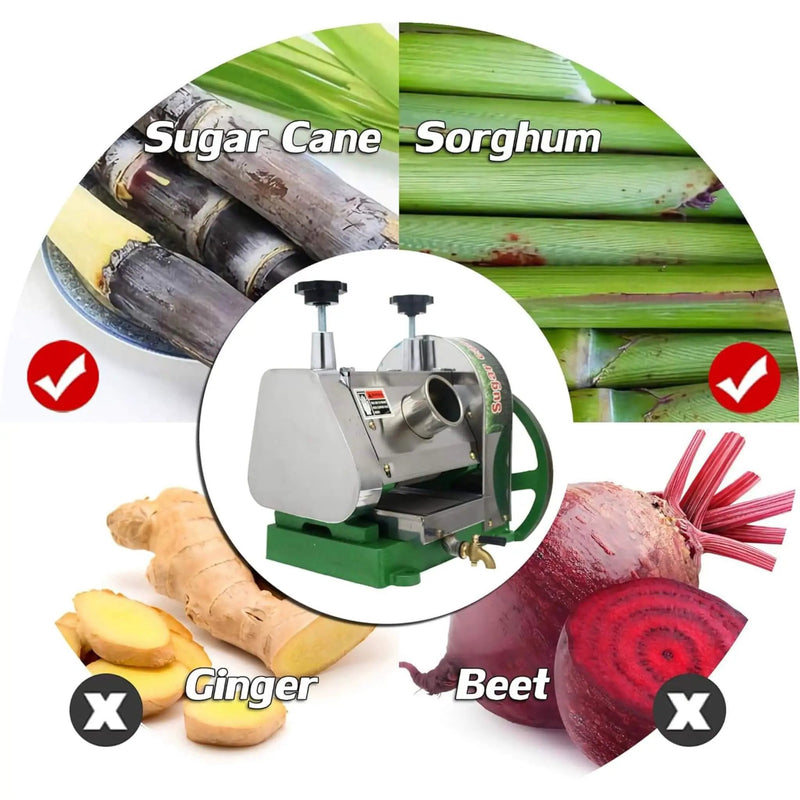 Heavy-Duty Commercial Manual Stainless Steel Sugar Cane Juicer (SAK81426) by SAKSBY WHOLESALE