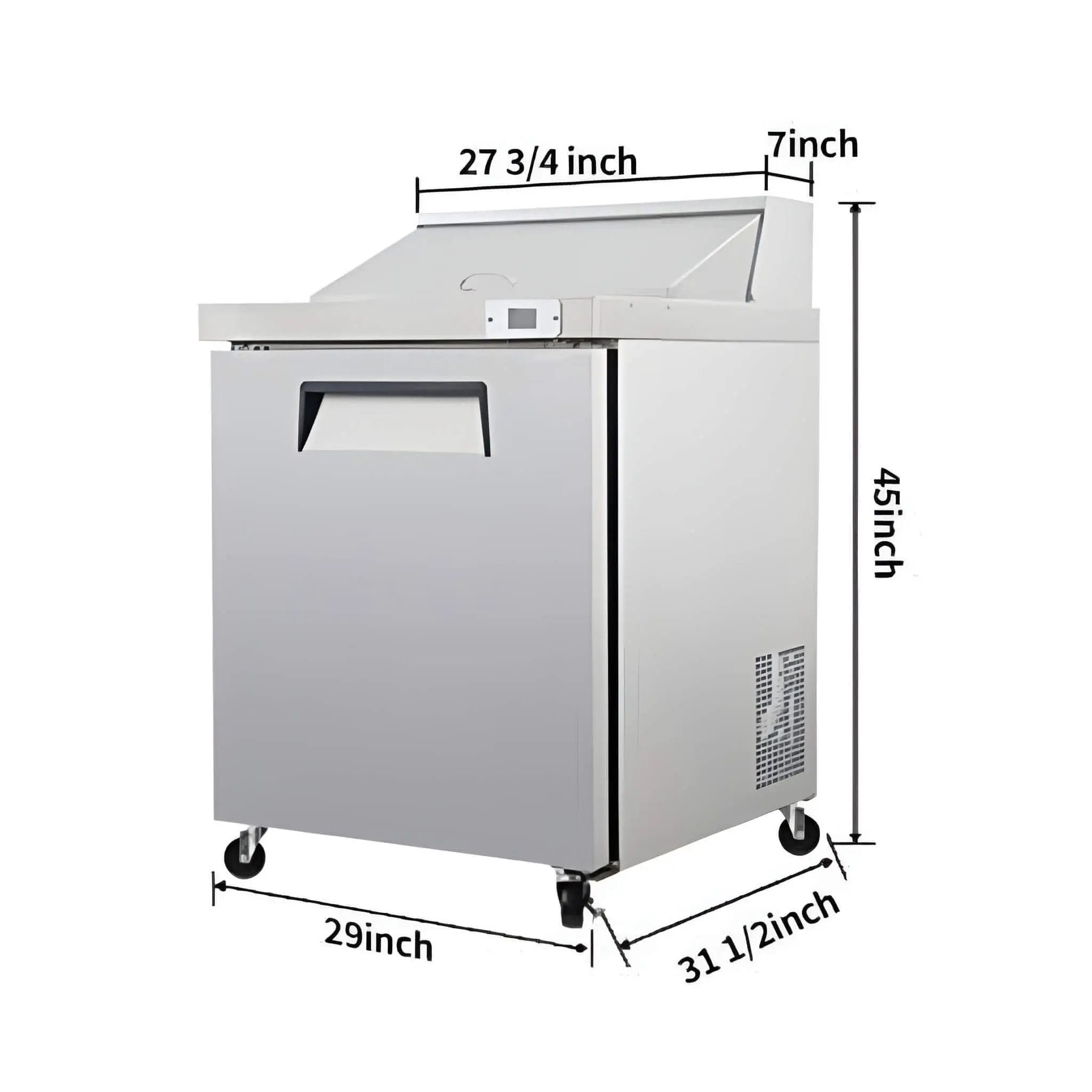 Commercial Refrigerator Sandwich & Salad Prep Table With Butcher Block Cutting Board (SAK31598) by SAKSBY WHOLESALE