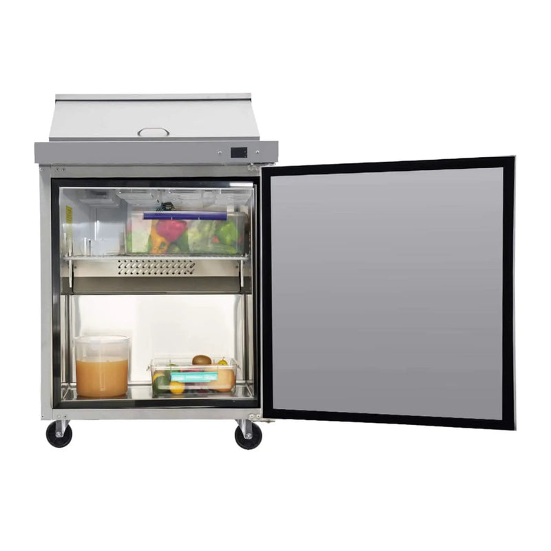 Commercial Refrigerator Sandwich & Salad Prep Table With Butcher Block Cutting Board (SAK31598) by SAKSBY WHOLESALE