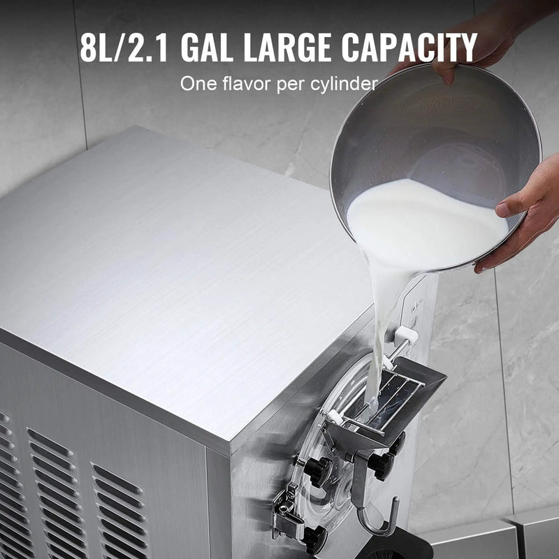 Commercial 20-25L/H Single-Flavor Hard Serve Stainless Steel Ice Cream Machine (SAK20782) by SAKSBY WHOLESALE