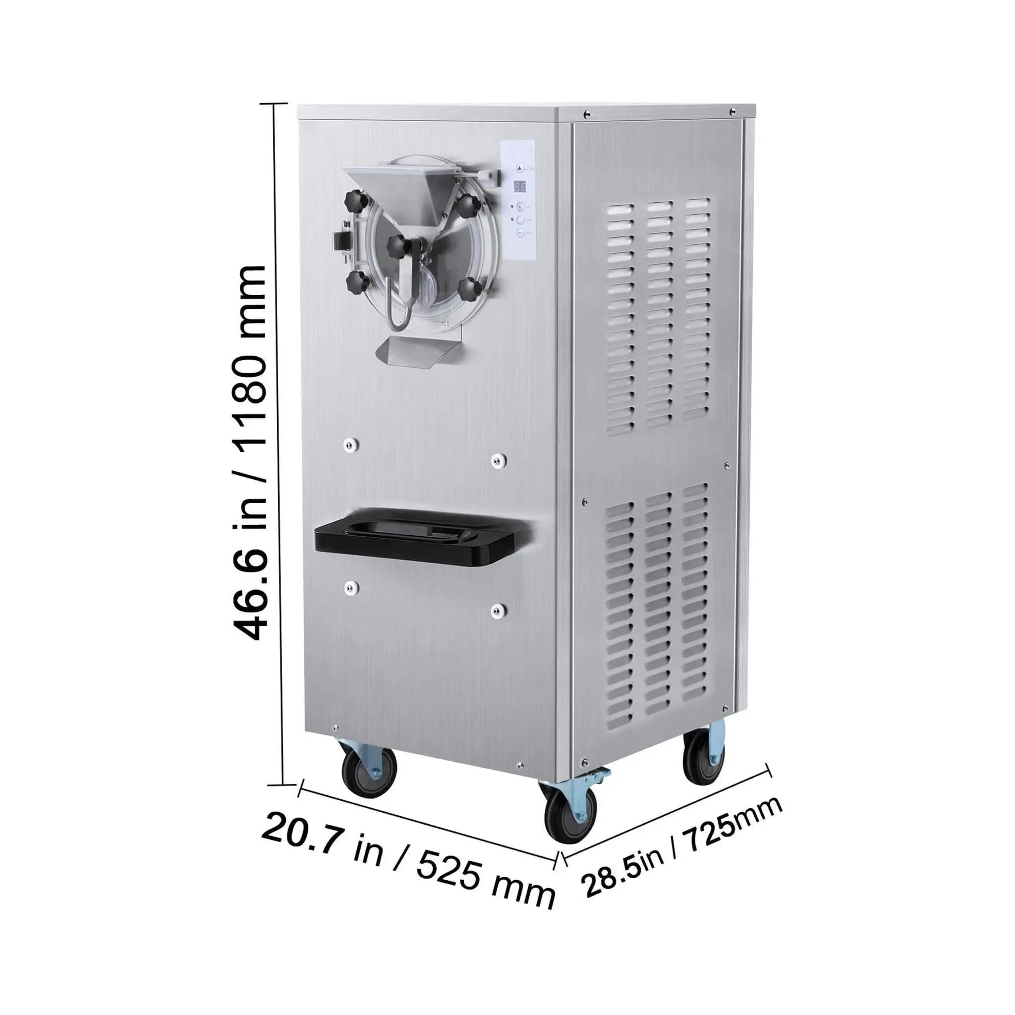 Commercial 20-25L/H Single-Flavor Hard Serve Stainless Steel Ice Cream Machine (SAK20782) by SAKSBY WHOLESALE
