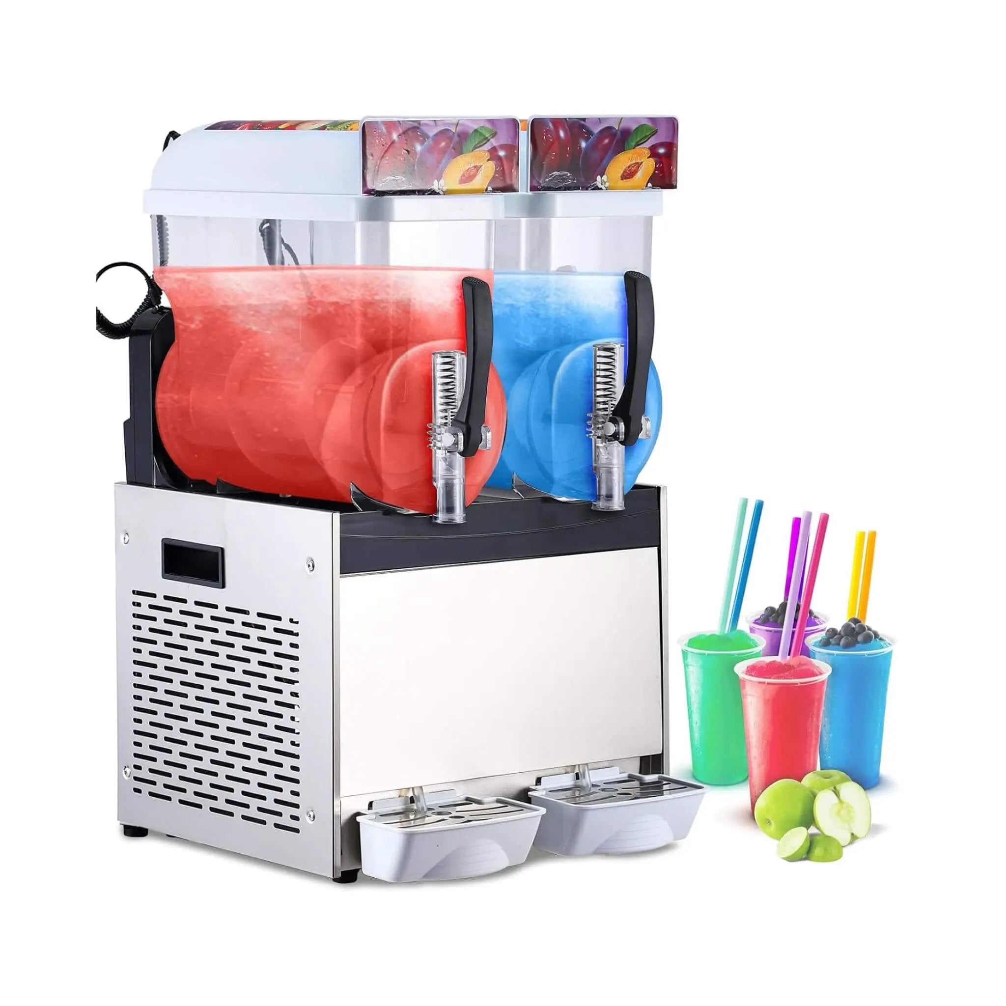 24L Commercial Stainless Steel Frozen Slush Machine With Auto Clean (SAK68047) by SAKSBY WHOLESALE