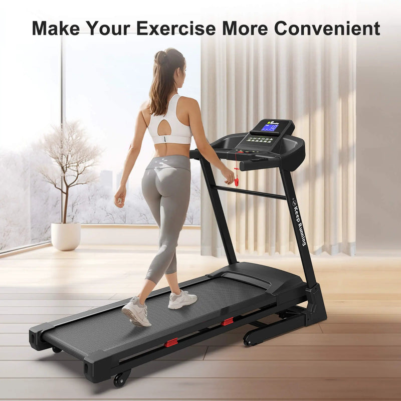 Rovix Compact 3.5HP Foldable Electric Treadmill With Bluetooth, LCD Display & 12 Pre-Set Running Programs (SAK25879) by SAKSBY WHOLESALE