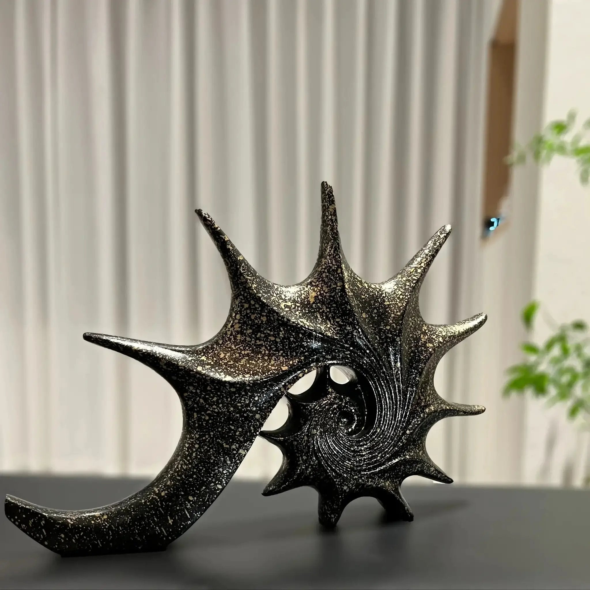 Conch Sculpture - Artistic Mediterranean Style Desktop by House Of Avana