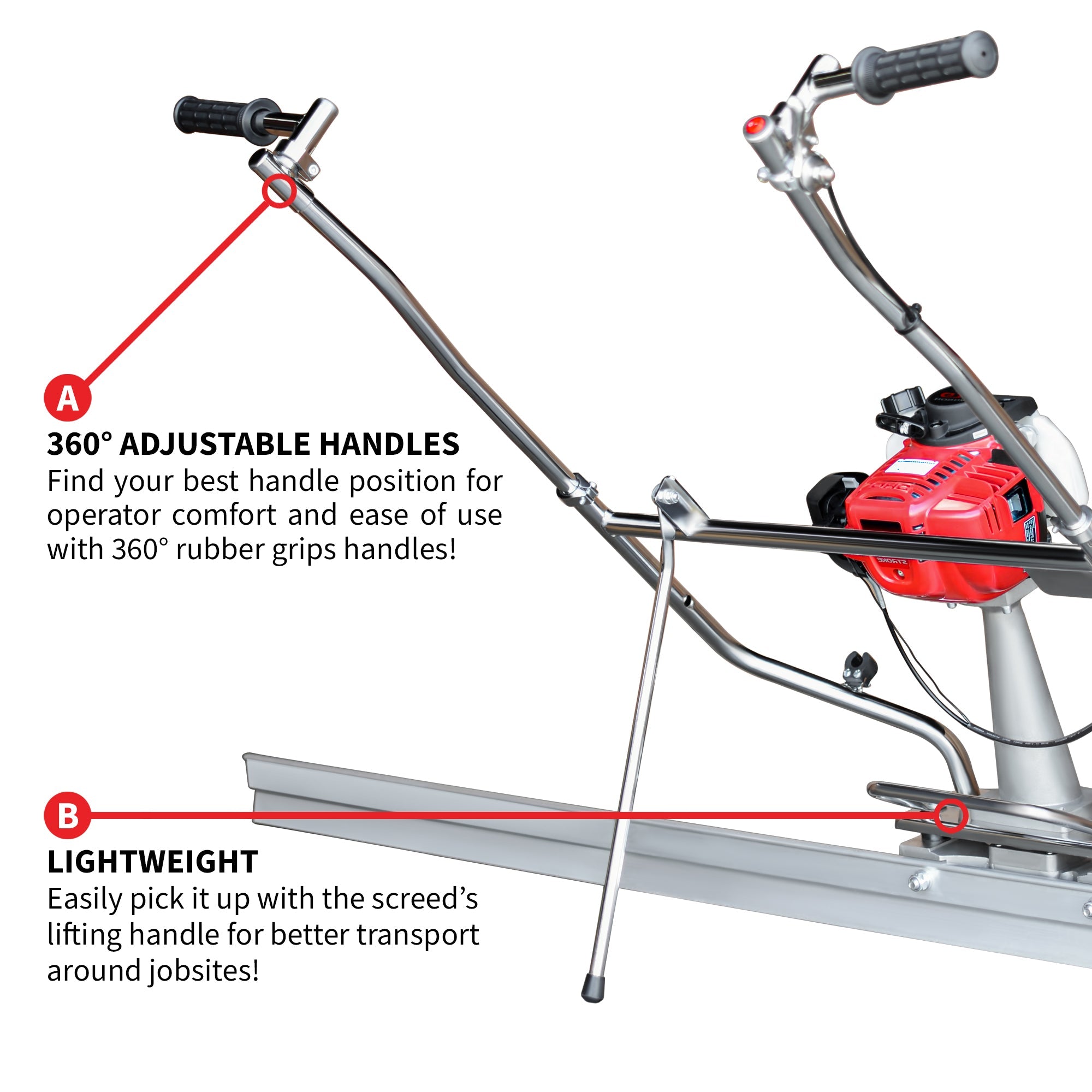 Tomahawk PRO Series Honda Concrete Power Screed Three Magnesium Blade Bundle (Choose 3 Boards) by Tomahawk Power
