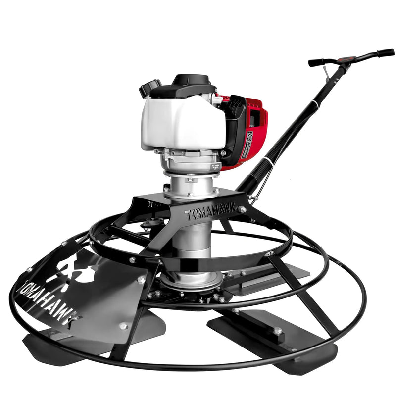 30" Portable Honda Concrete Power Trowel with 18ft Bull Float Handle GX35 by Tomahawk Power