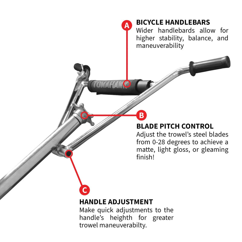 36" Concrete Power Trowel 6HP Kohler Float Pan Screed Edge Cement Finishing Tool by Tomahawk Power