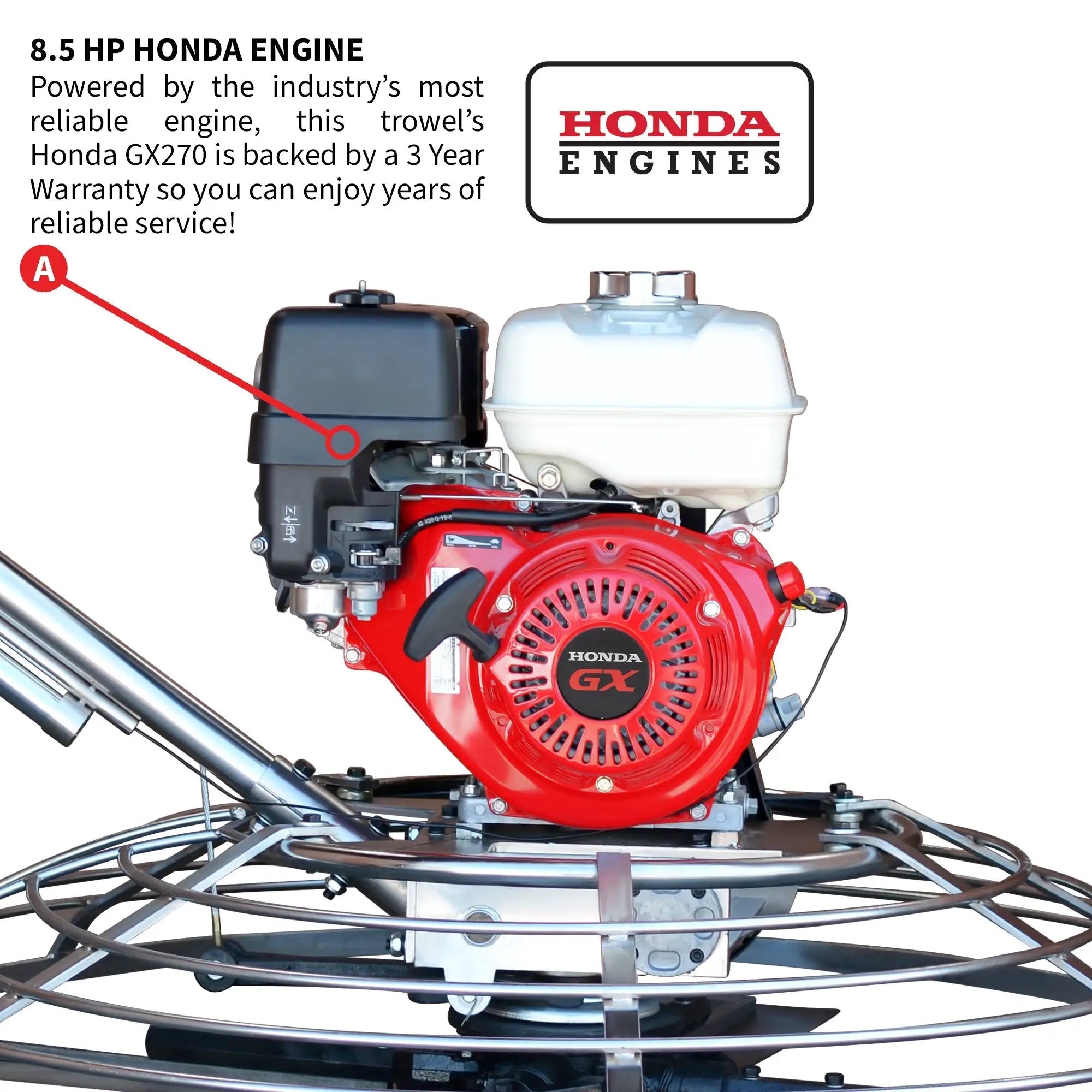 46" Concrete Power Trowel 8.5HP Honda Combo Blades and Float Pan Cement Finishing Tool by Tomahawk Power