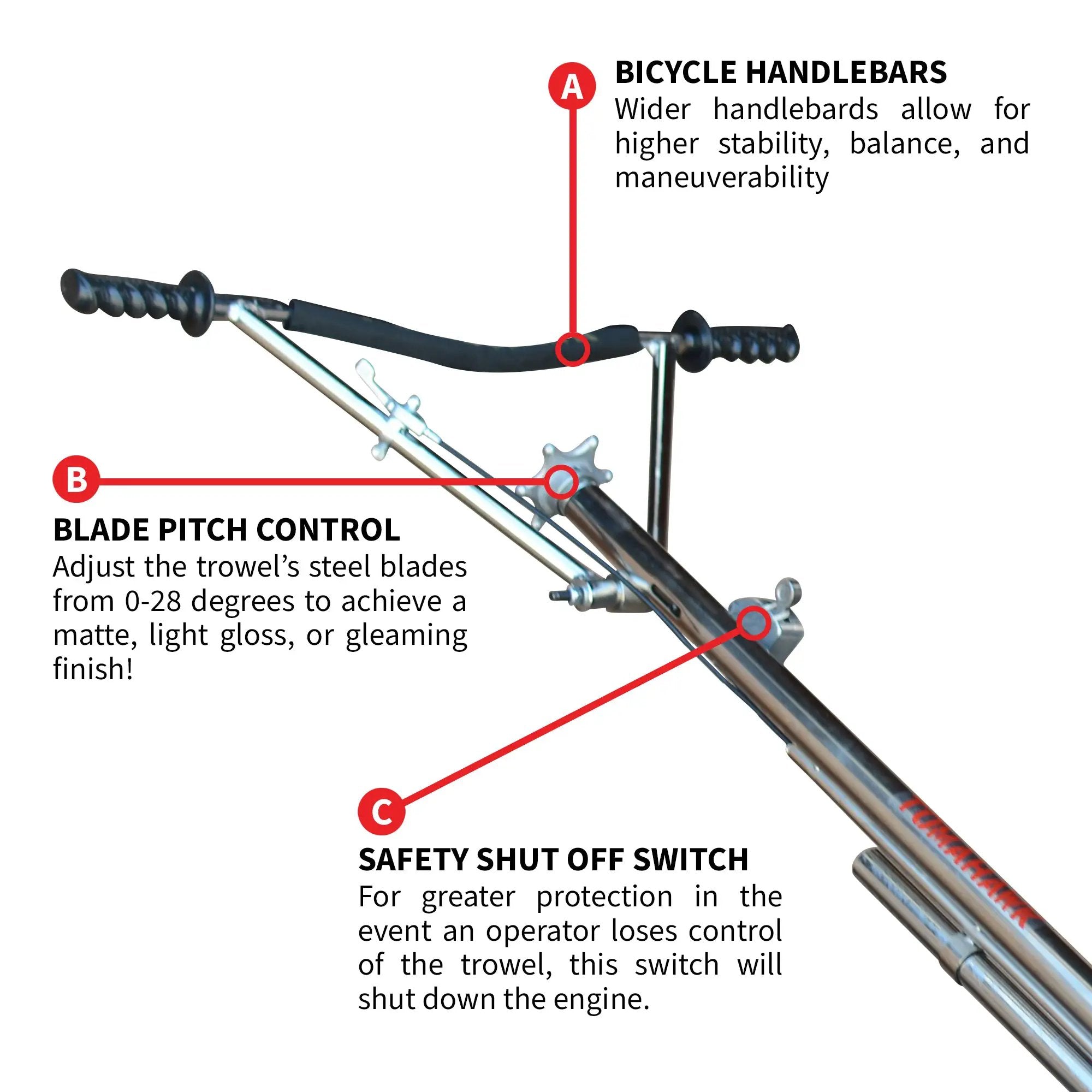 46" Concrete Power Trowel 8.5HP Honda Combo Blades and Float Pan Cement Finishing Tool by Tomahawk Power