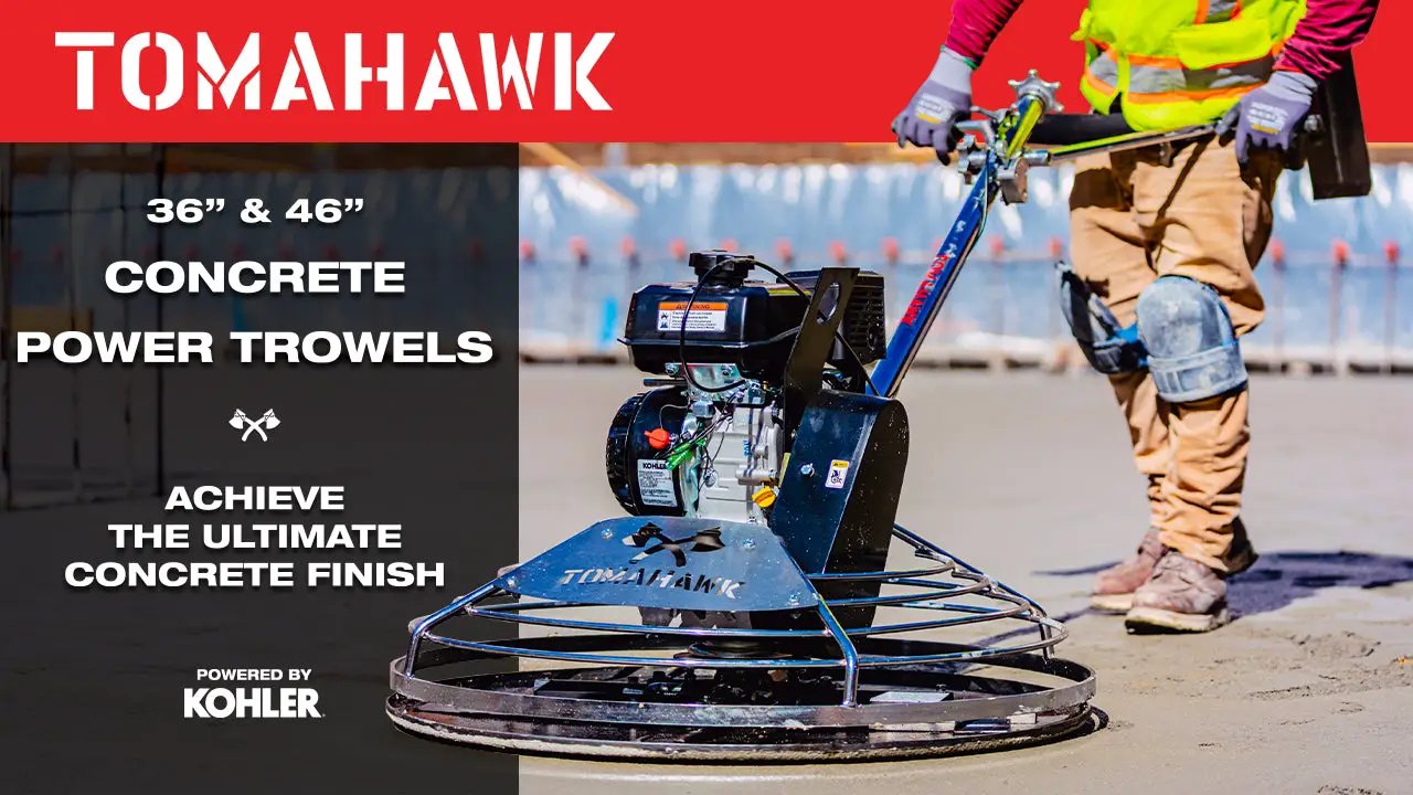 46" Concrete Power Trowel 14HP Kohler Float Pan Screed Edge Cement Finishing Tool by Tomahawk Power