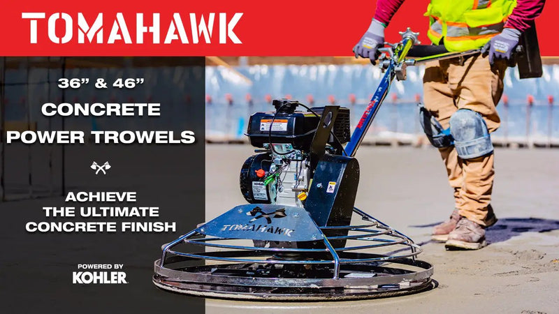 46" Concrete Power Trowel 14HP Kohler Float Pan Screed Edge Cement Finishing Tool by Tomahawk Power