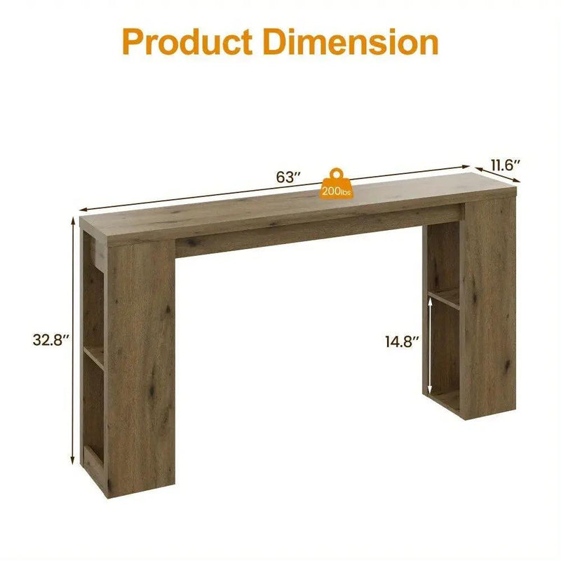 Console Table - Modern Wood 63 by House Of Avana