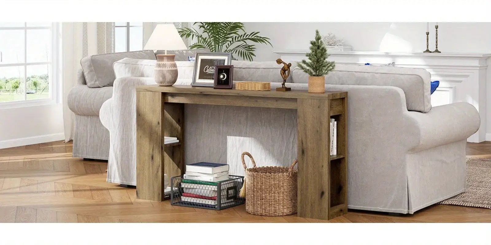 Console Table - Modern Wood 63 by House Of Avana