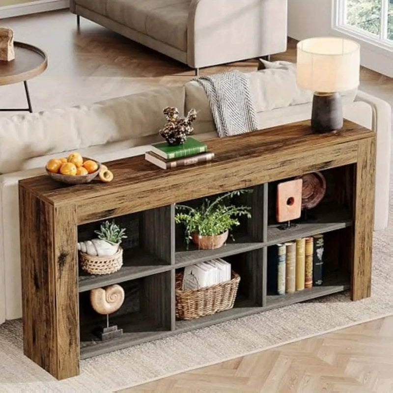 Console Table - Rustic Wood 63-Inch by House Of Avana
