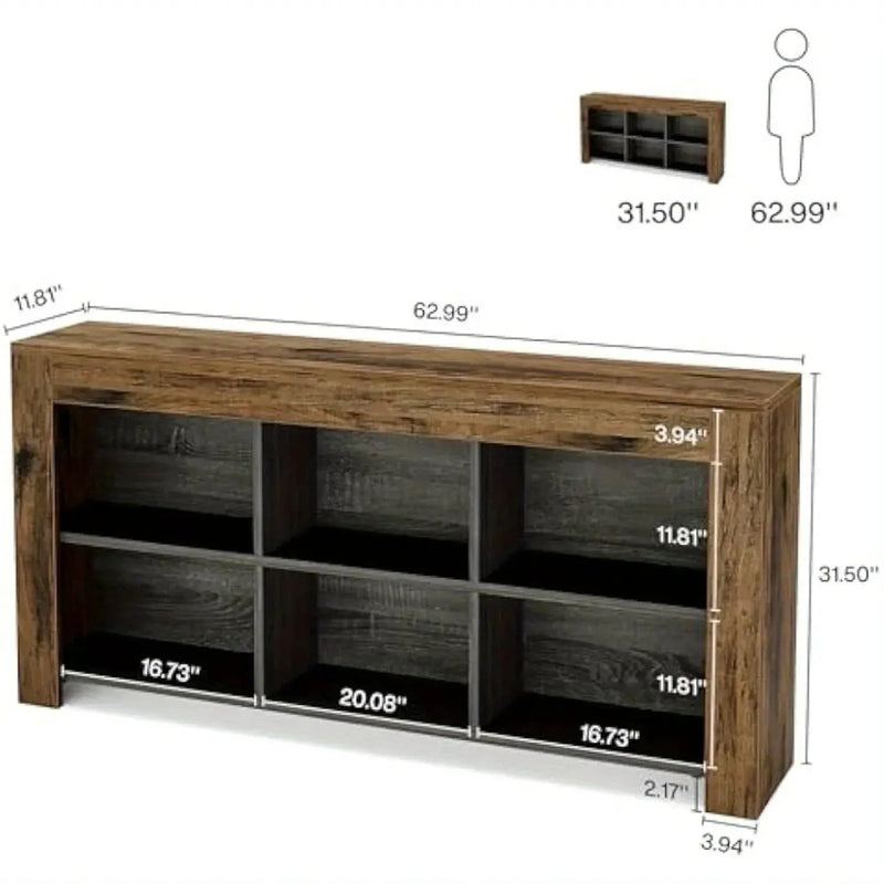 Console Table - Rustic Wood 63-Inch by House Of Avana