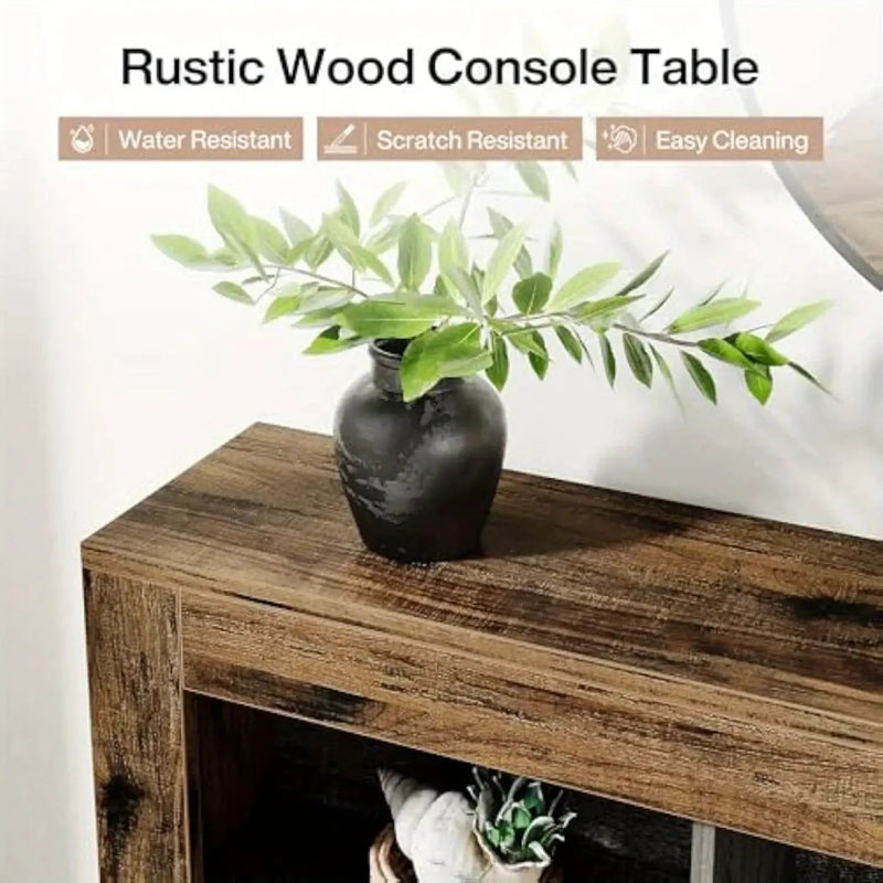 Console Table - Rustic Wood 63-Inch by House Of Avana