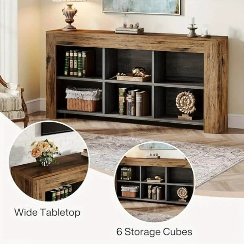 Console Table - Rustic Wood 63-Inch by House Of Avana