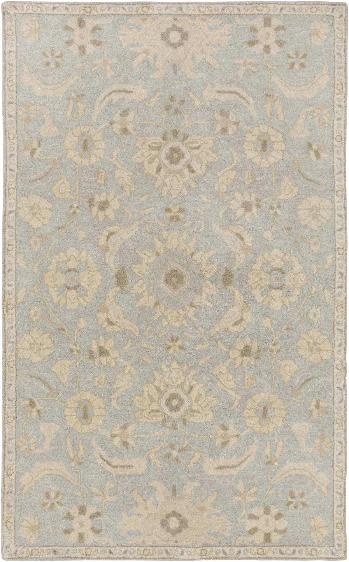 Copen Beige Floral Wool Rug, photo 9 of 18