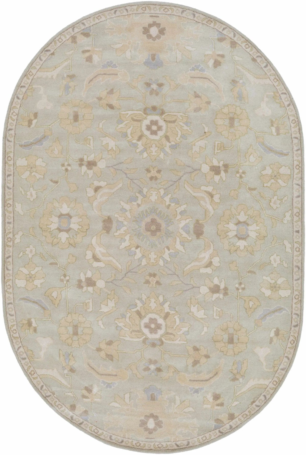 Copen Beige Floral Wool Rug, photo 16 of 18