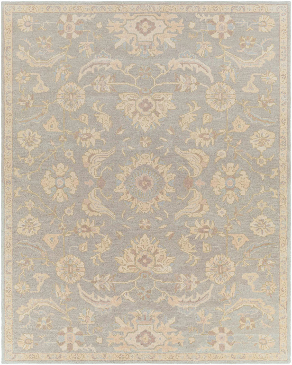 Copen Beige Floral Wool Rug, photo 12 of 18