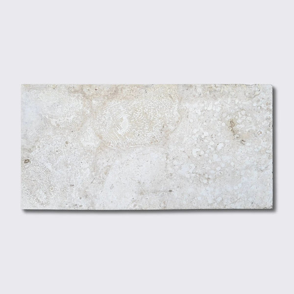 Coral Honed Filled Flute Trim Tiles 12x24