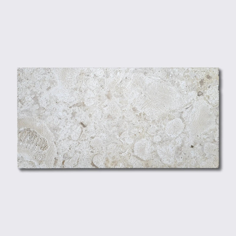 Coral Natural Flute Trim Tiles 12x24 by Stonetiledepot