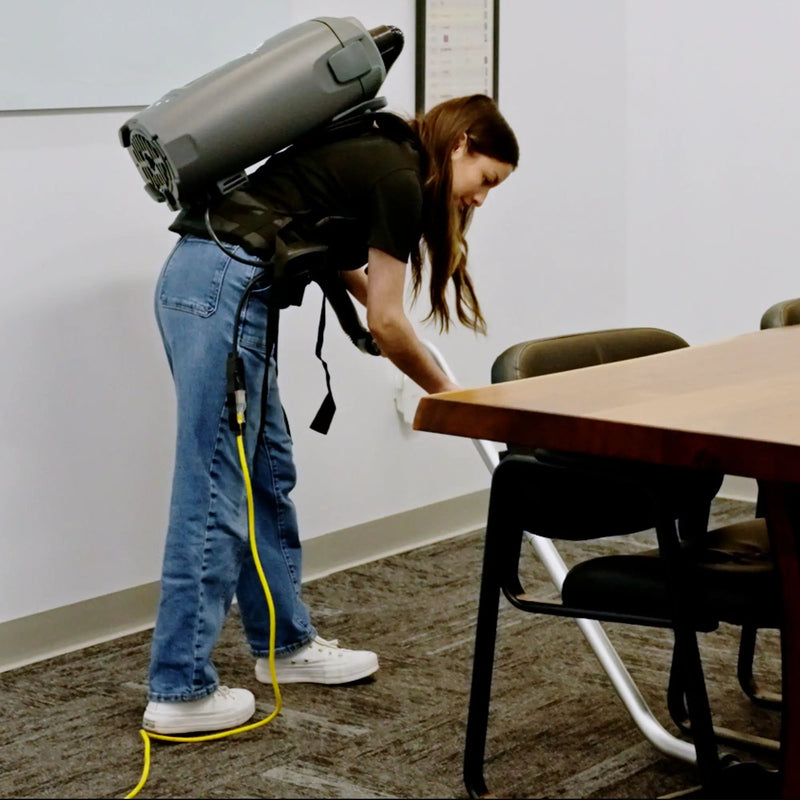 Electric Backpack Vacuum 6 qt Lightweight Commercial High-Performance Cleaning Solution by Tomahawk Power