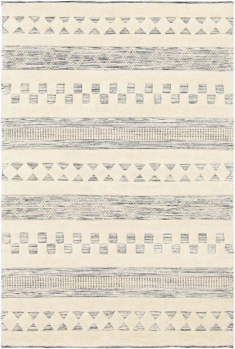Corry Cream&Black Wool Rug - Clearance by Boutique Rugs