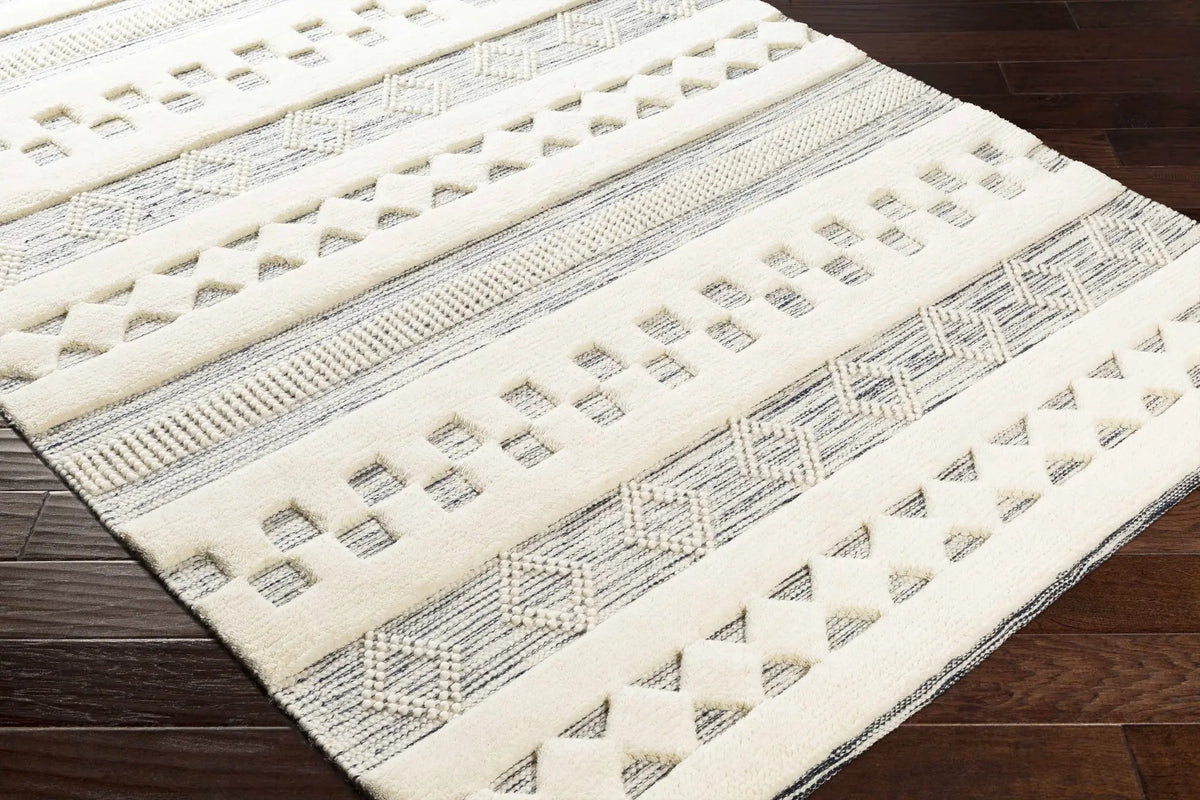 Corry Cream&Black Wool Rug - Clearance, photo 8 of 11