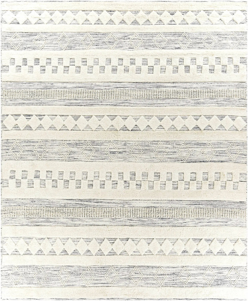 Corry Cream&Black Wool Rug - Clearance by Boutique Rugs