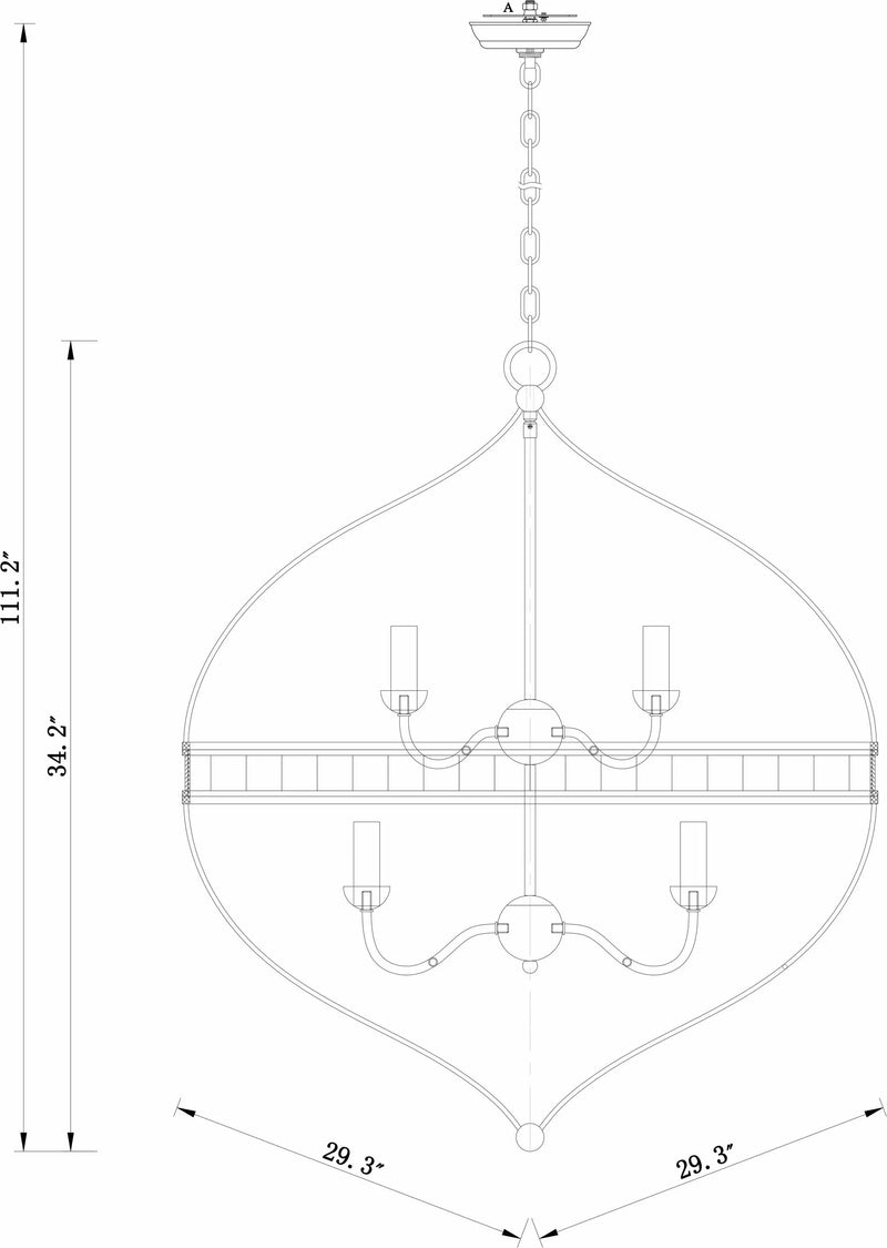 Corunna Ceiling Light - Clearance by Boutique Rugs