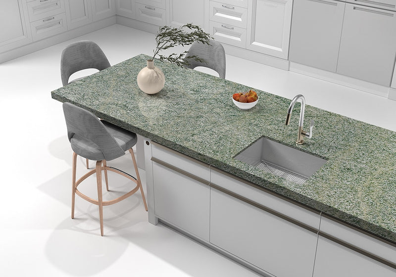 Costa Esmeralda Polished Granite Slab Random room scene 4