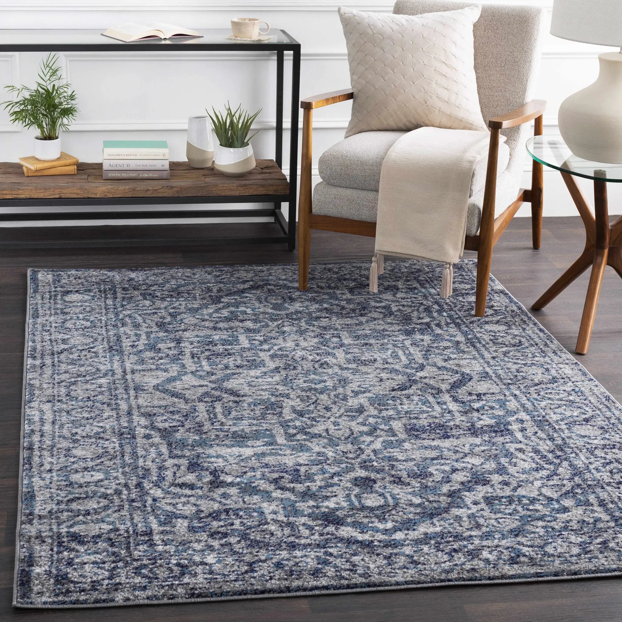 Costigan Traditional Navy Rug by Boutique Rugs