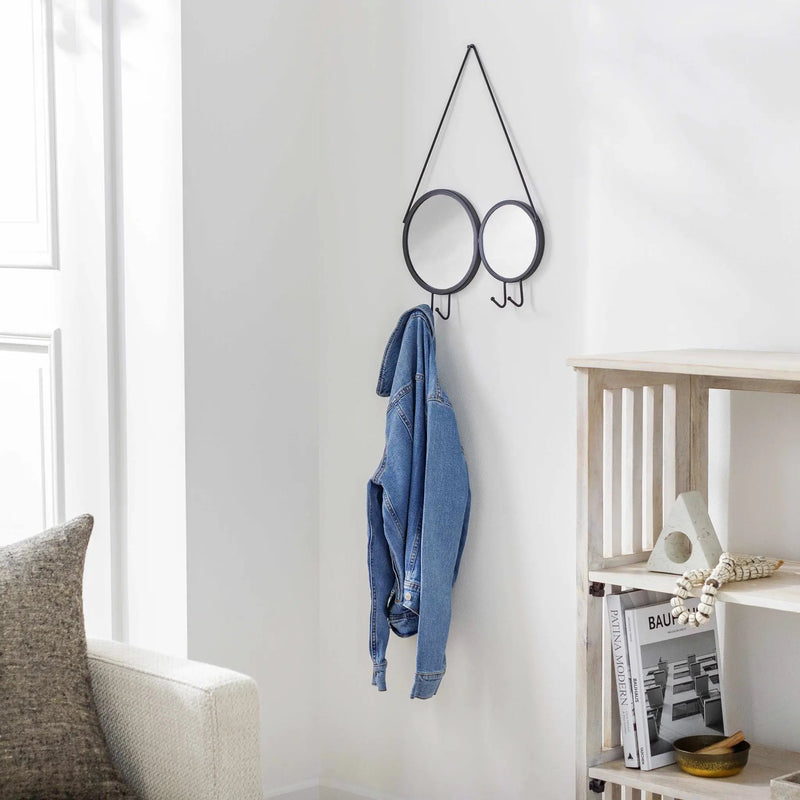 Cotmon Black Iron Frame Mirror - Clearance by Boutique Rugs